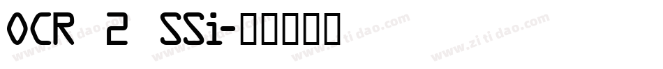 OCR 2 SSi字体转换